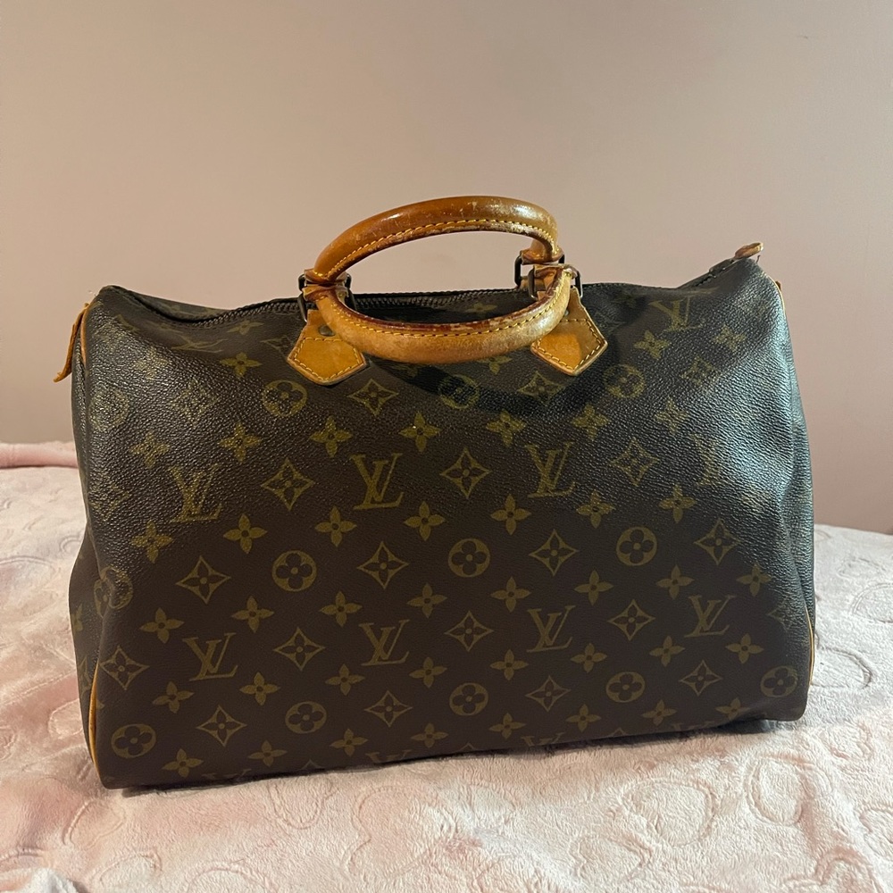 Louis Vuitton Brown Monogram Canvas Speedy Top-Handle Bag